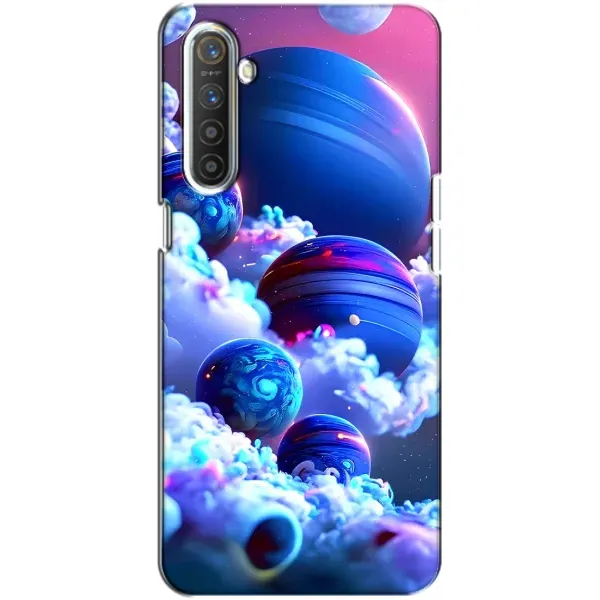 Чехол с рисунком «Синие планеты» для Realme XT