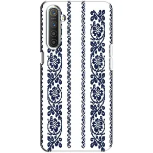 Силиконовый Чехол на Realme XT с картинкой Вышиванки (Синяя вышиванка)