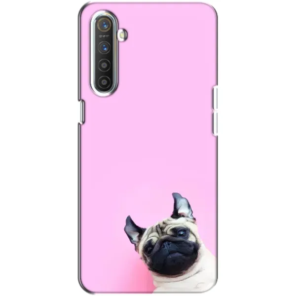 Чехол с рисунком «Собака на розовом» для Realme XT Чехол с рисунком «Собака на розовом» для Realme XT