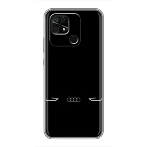 Силиконовый бампер с картинкой машины на Xiaomi Redmi 10C (Силует Audi)