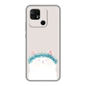 Чехол на тематику: Коты для Xiaomi Redmi 10C (Белый котик)