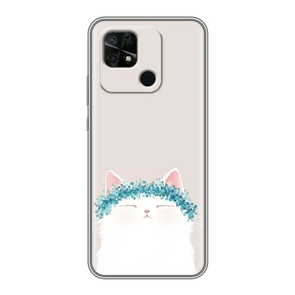 Чохол з малюнком «Білий котик» для Xiaomi Redmi 10C Чохол з малюнком «Білий котик» для Xiaomi Redmi 10C