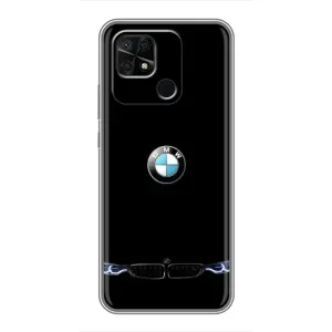 Силиконовый бампер с картинкой машины на Xiaomi Redmi 10C (Черный BMW)