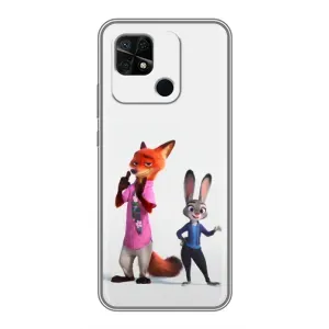 Силіконовий чохол з принтом Зоотрополіс для Xiaomi Redmi 10C (Джуді і Нік)