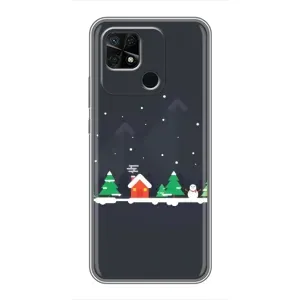 Силіконовий бампер на різдво для Xiaomi Redmi 10C (Місто зимове)