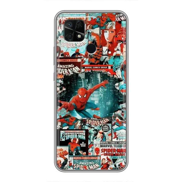 Чехол с рисунком «Комиксы Человек Паук» для Xiaomi Redmi 10C Чехол с рисунком «Комиксы Человек Паук» для Xiaomi Redmi 10C