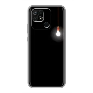 Чохол з картинками на чорному фоні для Xiaomi Redmi 10C (Лампочка)