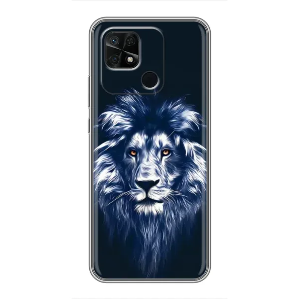 Чехол с рисунком «Лев - синий» для Xiaomi Redmi 10C Чехол с рисунком «Лев - синий» для Xiaomi Redmi 10C