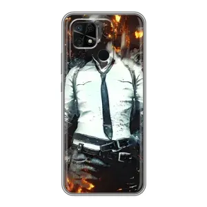 Силиконовый чехол с картинкой "Герой Pubg" на Xiaomi Redmi 10C (Man Пубг)