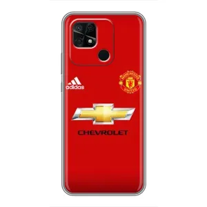 Силиконовые Чехлы принт Футбол на Xiaomi Redmi 10C (Man United)