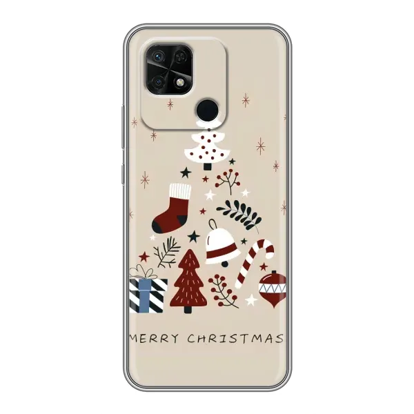 Чехол с рисунком «Merry Christmas» для Xiaomi Redmi 10C Чехол с рисунком «Merry Christmas» для Xiaomi Redmi 10C
