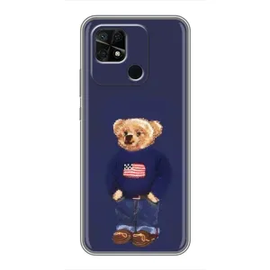 Чехлы Мишка Тедди для Редми 10с (Мишка USA)