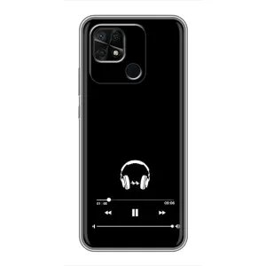 Чохол з картинками на чорному фоні для Xiaomi Redmi 10C (Плеєр)