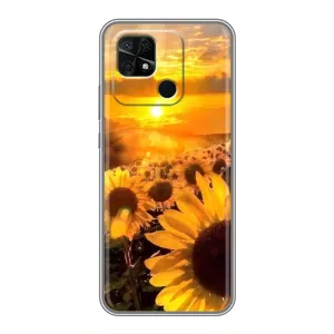 Чохол з Квітами для Xiaomi Redmi 10C (поле соняшників)
