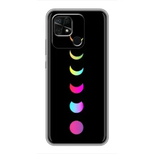 Чехол (ТПУ) с планетами на Xiaomi Redmi 10C (Полнолуние)