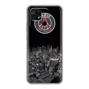 Силиконовые Чехлы принт Футбол на Xiaomi Redmi 10C (PSG)