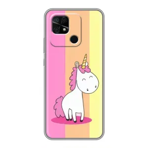 Чехол Unicorn на Xiaomi Redmi 10C (Радужный Единорог)