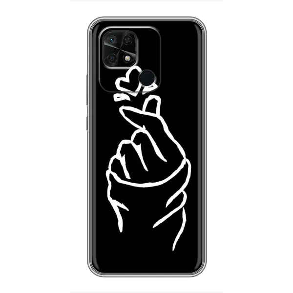 Чехол с рисунком «Сердце на черном» для Xiaomi Redmi 10C Чехол с рисунком «Сердце на черном» для Xiaomi Redmi 10C