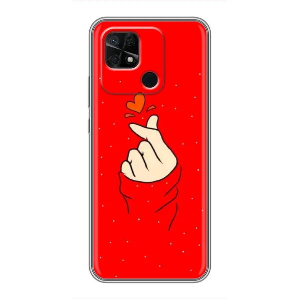 Чехол с рисунком «Сердце на красном» для Xiaomi Redmi 10C Чехол с рисунком «Сердце на красном» для Xiaomi Redmi 10C