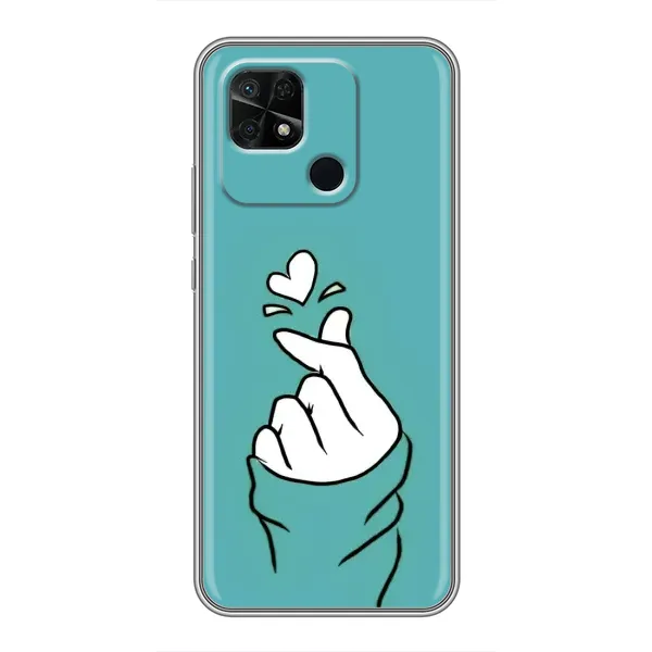 Чехол с рисунком «Сердечко на бирюзовом» для Xiaomi Redmi 10C Чехол с рисунком «Сердечко на бирюзовом» для Xiaomi Redmi 10C