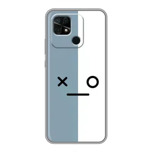 Силиконовые Чехлы (смешные стикеры) для Xiaomi Redmi 10C (Серо-белый)