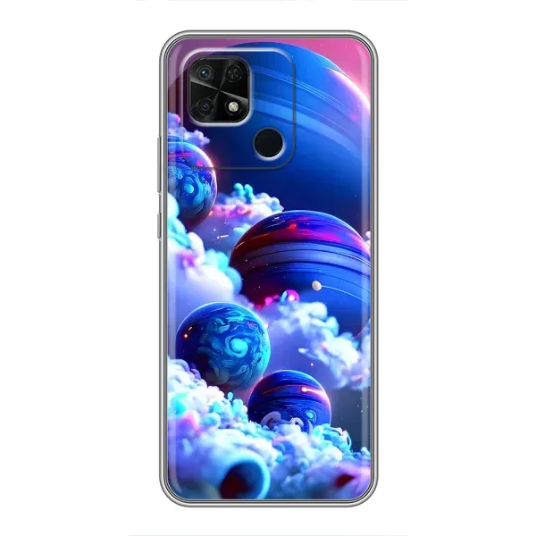 Чехол с рисунком «Синие планеты» для Xiaomi Redmi 10C Чехол с рисунком «Синие планеты» для Xiaomi Redmi 10C