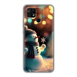 Чохли на Новий Рік Xiaomi Redmi 10C (Сніговик святковий)