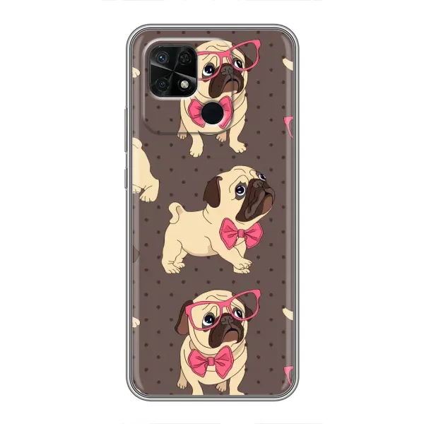 Чехол с рисунком «Собачки Мопсики» для Xiaomi Redmi 10C Чехол с рисунком «Собачки Мопсики» для Xiaomi Redmi 10C