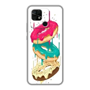 Чехол с изображением  вкусной еды для Xiaomi Redmi 10C (Сочные пончики)