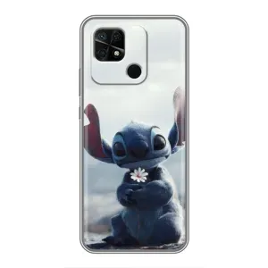 Чохол з малюнком Стіч для Xiaomi Redmi 10C (Стіч з квіткою)