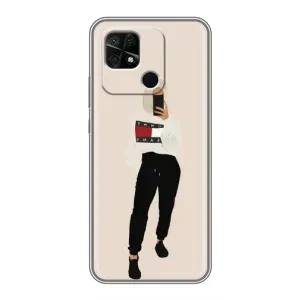 Силиконовый Чехол на Xiaomi Redmi 10C с картинкой Стильных Девушек (Стильная)