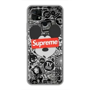 Чехол с Брендами одежды на Редми 10с (Supreme Маус)