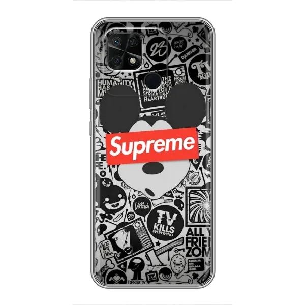 Чехол с рисунком «Supreme Маус» для Xiaomi Redmi 10C Чехол с рисунком «Supreme Маус» для Xiaomi Redmi 10C