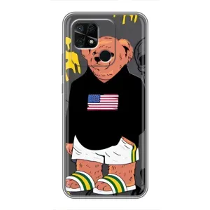 Чехлы Мишка Тедди для Редми 10с (Teddy USA)