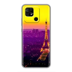 Чехол с Эйфелевой башней на Xiaomi Redmi 10C (Яркая башня)
