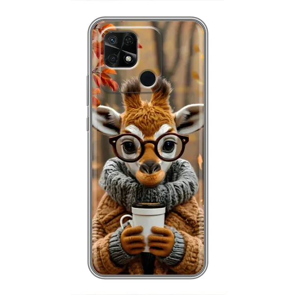 Чехол с рисунком «Жираф с кофе» для Xiaomi Redmi 10C Чехол с рисунком «Жираф с кофе» для Xiaomi Redmi 10C