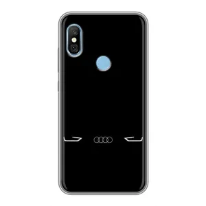Силиконовый бампер с картинкой машины на Xiaomi Redmi 6 pro (Силует Audi)