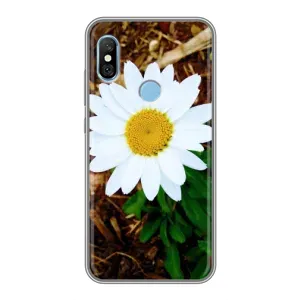 Чехол с ромашками на Xiaomi Redmi 6 pro (Белая ромашка)