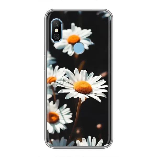 Чехол с рисунком «Белые ромашки» для Xiaomi Redmi 6 pro