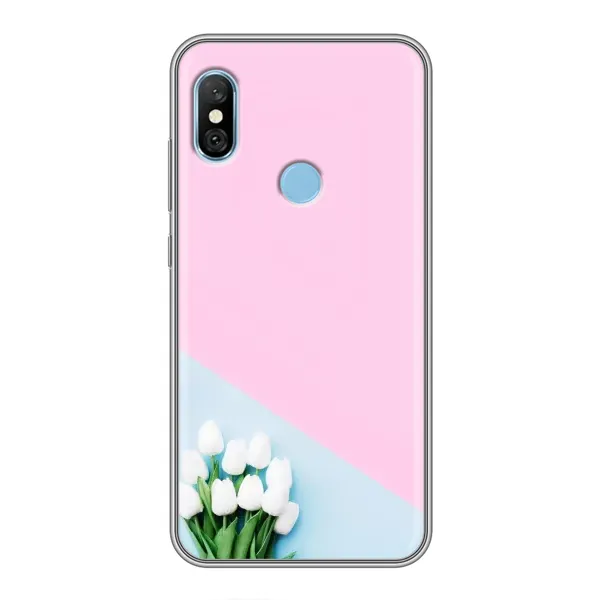 Чехол с рисунком «Белые тюльпаны» для Xiaomi Redmi 6 pro Чехол с рисунком «Белые тюльпаны» для Xiaomi Redmi 6 pro