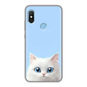 Чехол на тематику: Коты для Xiaomi Redmi 6 pro (Белый кот)