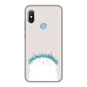 Чехол на тематику: Коты для Xiaomi Redmi 6 pro (Белый котик)