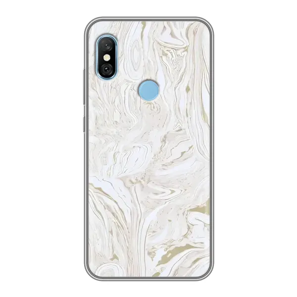 Чехол с рисунком «белый мрамор» для Xiaomi Redmi 6 pro