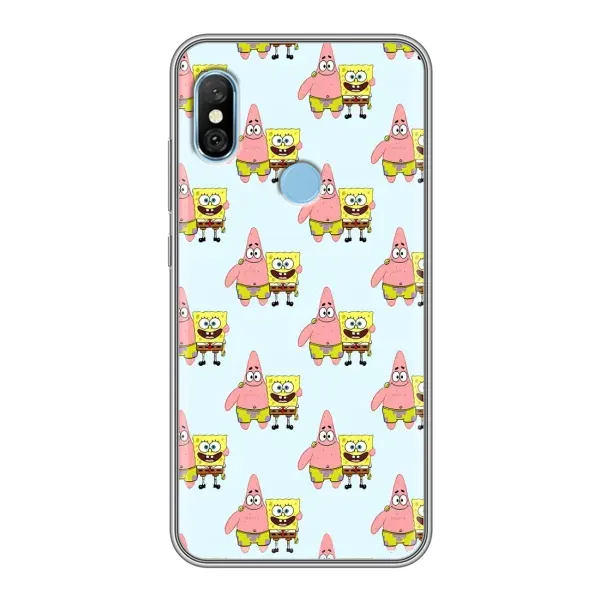 Чехол с рисунком «Боб и Патрик» для Xiaomi Redmi 6 pro Чехол с рисунком «Боб и Патрик» для Xiaomi Redmi 6 pro