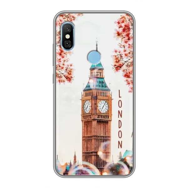 Чехол с рисунком «Часы Лондон» для Xiaomi Redmi 6 pro Чехол с рисунком «Часы Лондон» для Xiaomi Redmi 6 pro