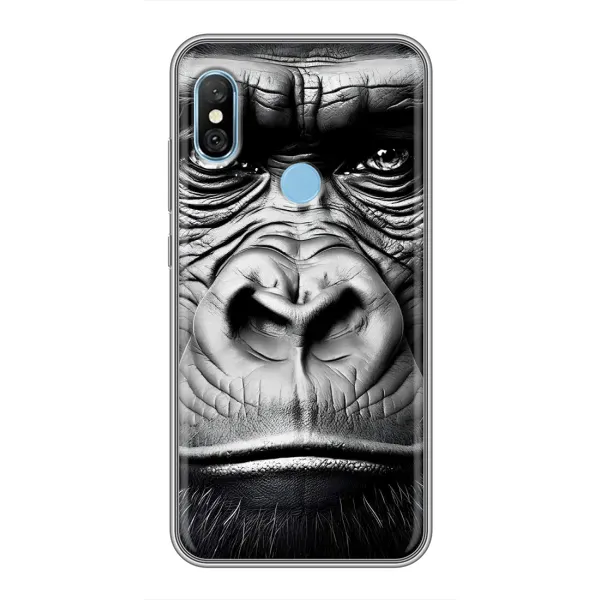 Чехол с рисунком «Черная обезьяна» для Xiaomi Redmi 6 pro Чехол с рисунком «Черная обезьяна» для Xiaomi Redmi 6 pro