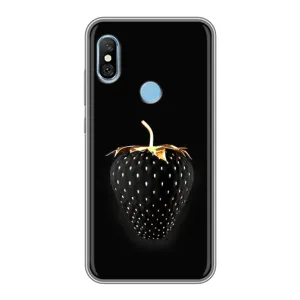 Чехол с изображением вкусной еды для Xiaomi Redmi 6 pro (Чёрная клубника)