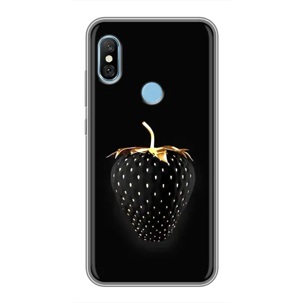 Чехол с рисунком «Чёрная клубника» для Xiaomi Redmi 6 pro Чехол с рисунком «Чёрная клубника» для Xiaomi Redmi 6 pro