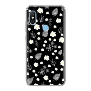 Чехлы с тематикой "ЦВЕТЫ" на Xiaomi Redmi 6 pro (цветение на чорном)