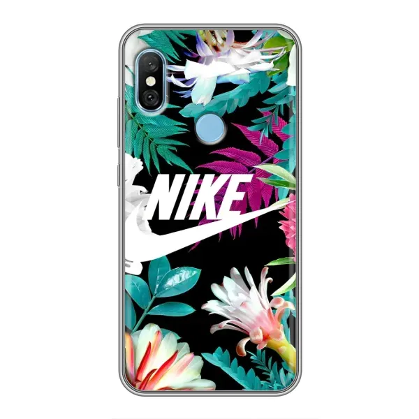 Чехол с рисунком «Цветочный Nike» для Xiaomi Redmi 6 pro Чехол с рисунком «Цветочный Nike» для Xiaomi Redmi 6 pro